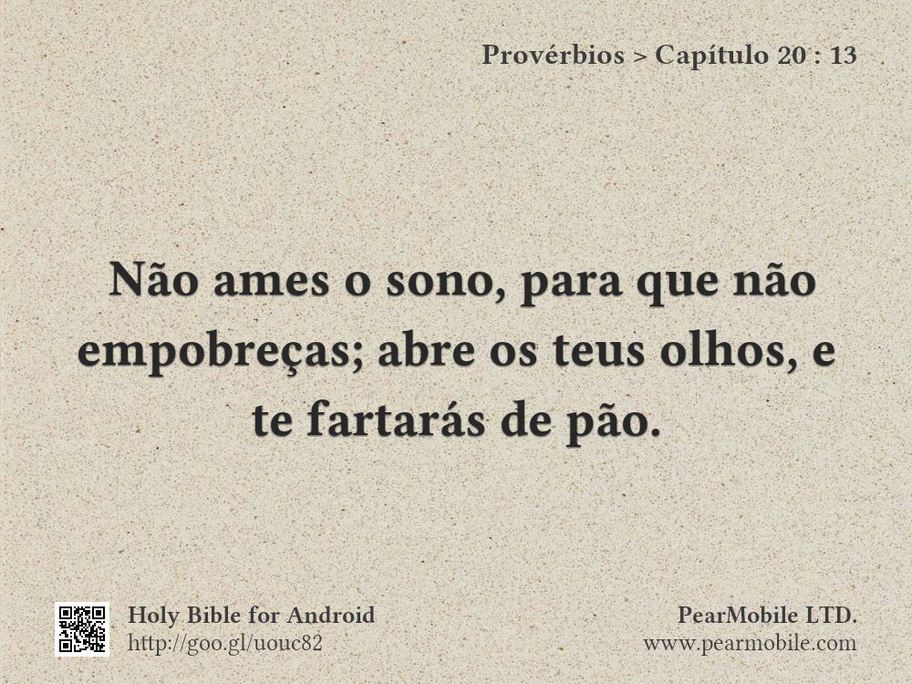 Provérbios, Capítulo 20:13